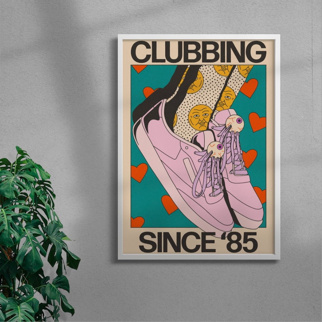 Clubbing Since '85 contemporary wall art print by Azaazelus - sold by DROOL