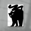 Black cat contemporary wall art print by Konrad Grafik - sold by DROOL