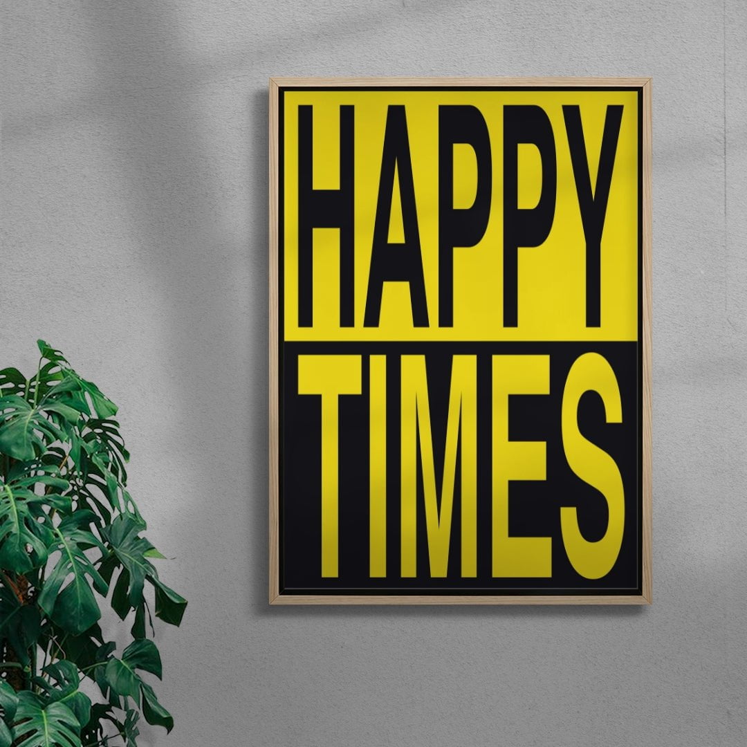 Happy Times contemporary wall art print by Sven Silk - sold by DROOL
