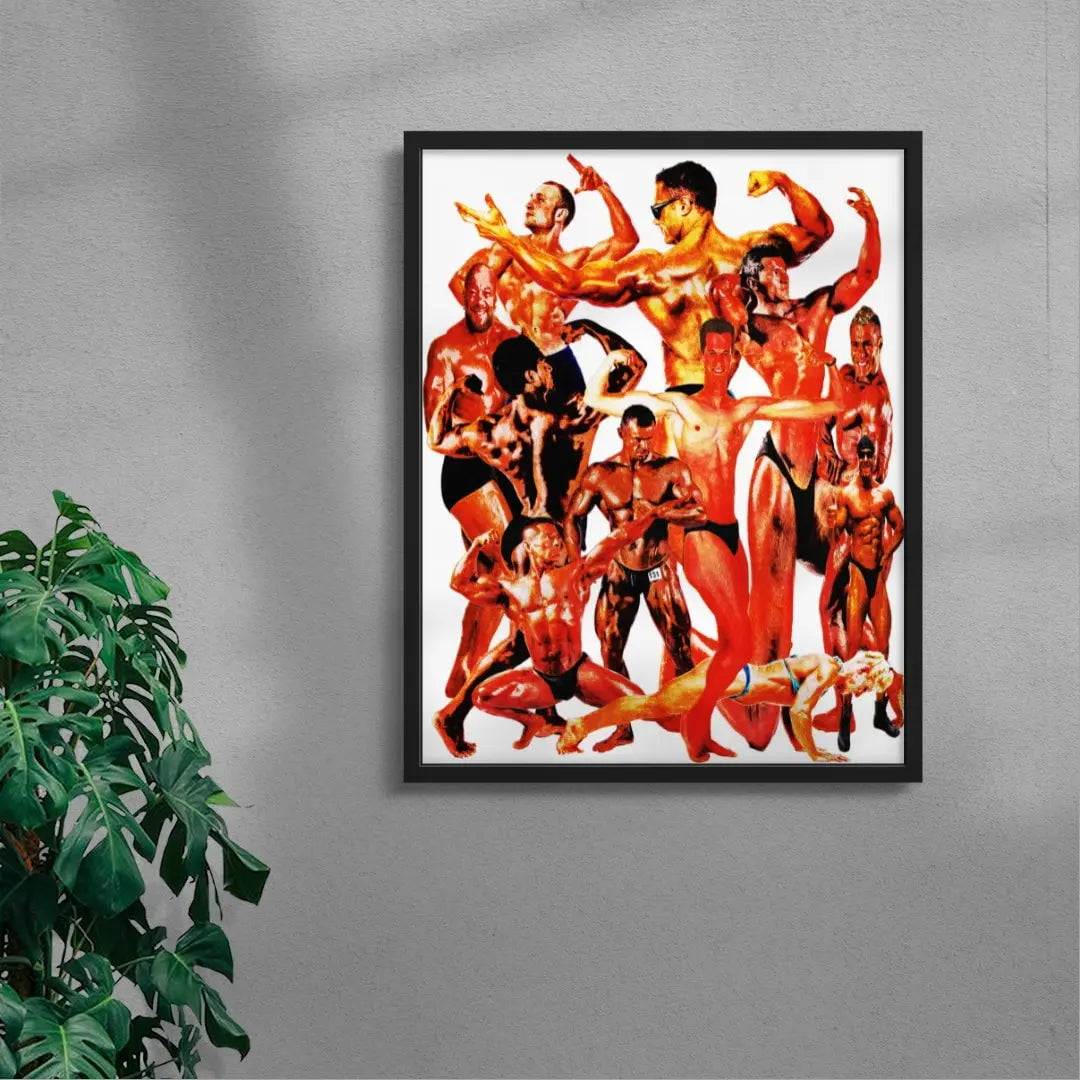 Body Builders contemporary wall art print by Jean Pierre Consuegra - sold by DROOL