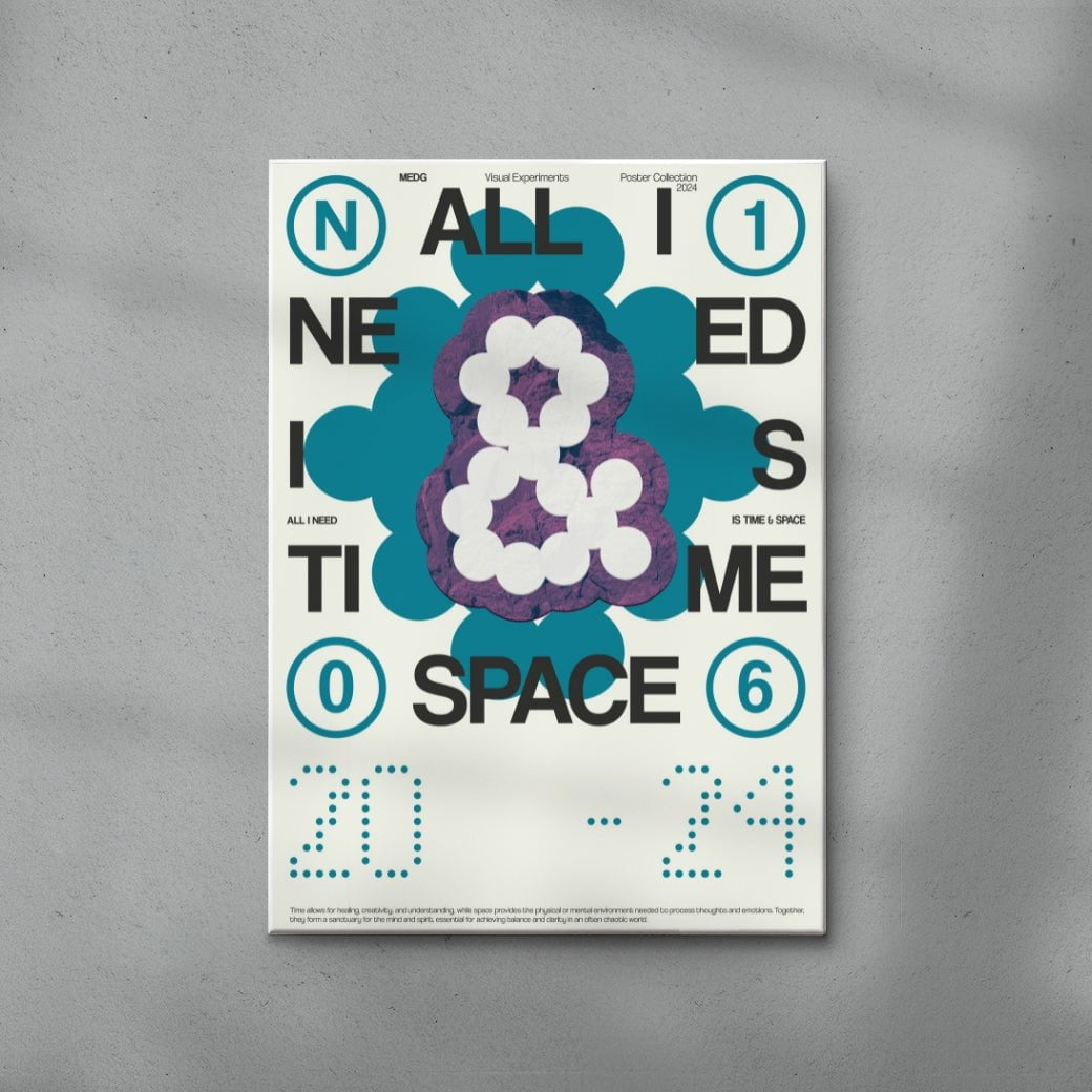 Time & Space contemporary canvas art print by MEDG - sold by DROOL