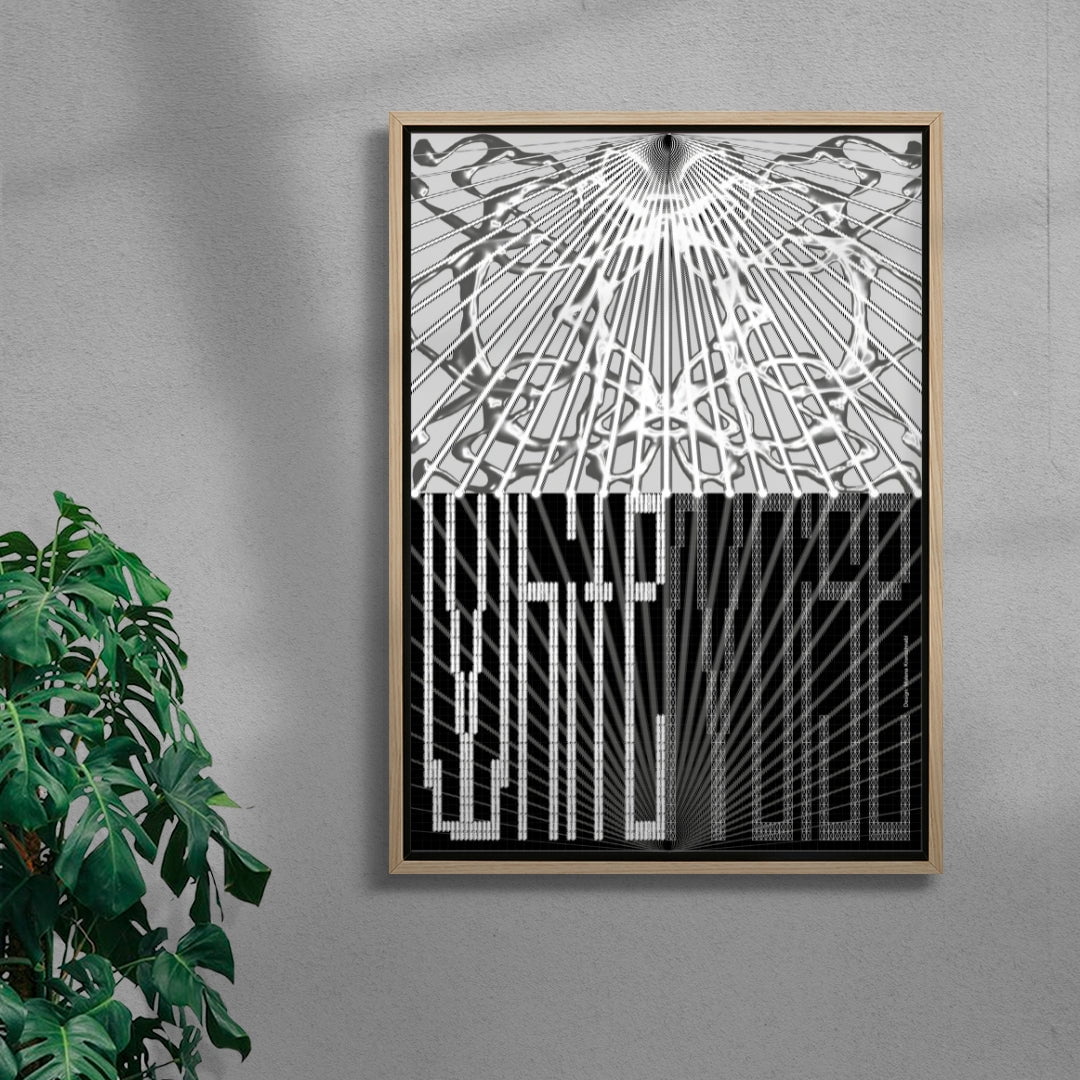 White Noise contemporary wall art print by Malena Kronschnabl - sold by DROOL