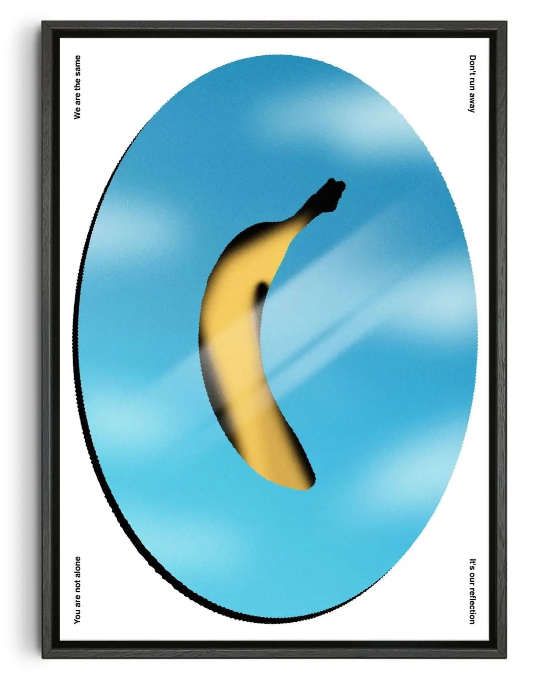 Banana contemporary wall art print by Jorge Santos - sold by DROOL