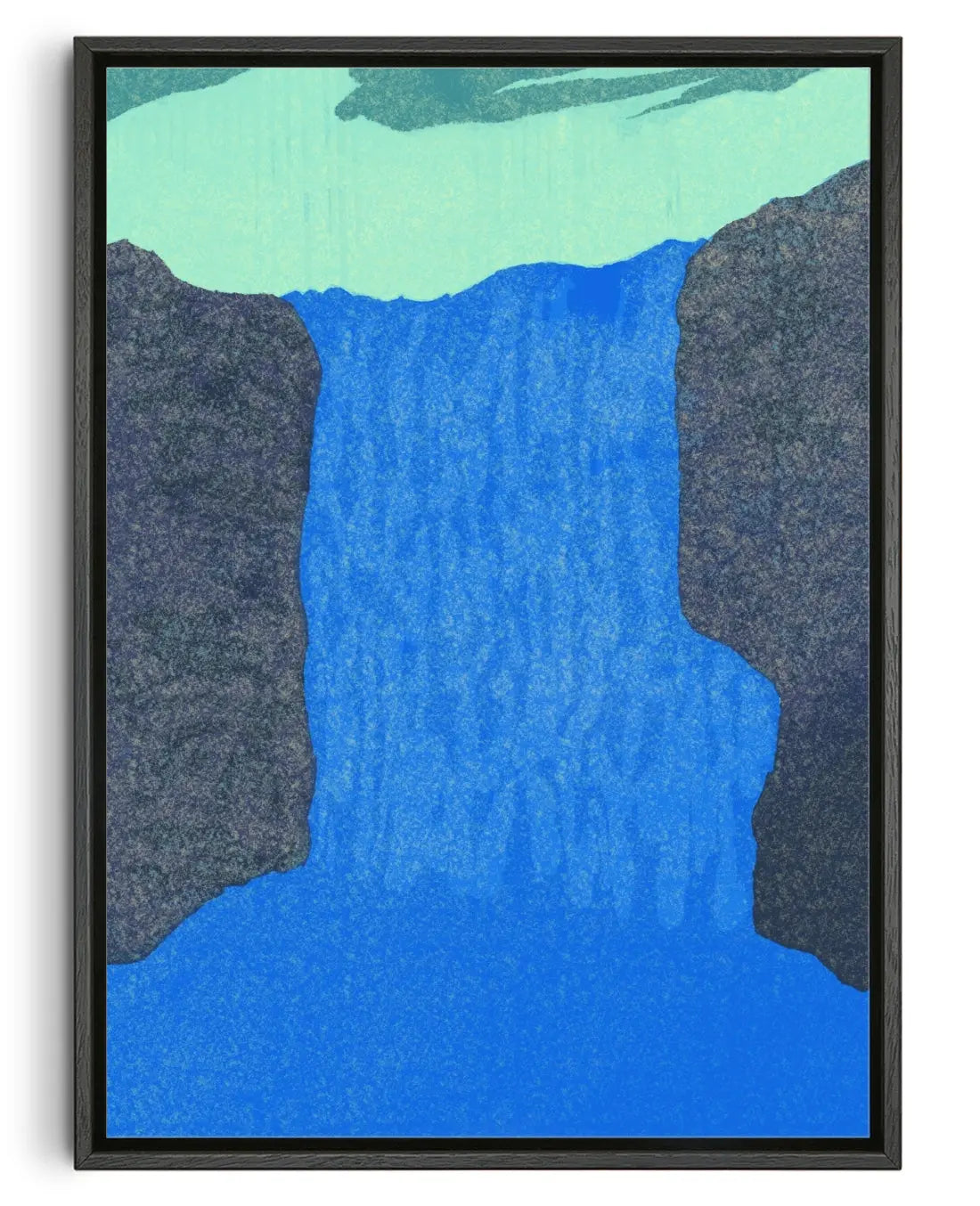 Skógafoss contemporary canvas print by Lily Kong - sold by DROOL