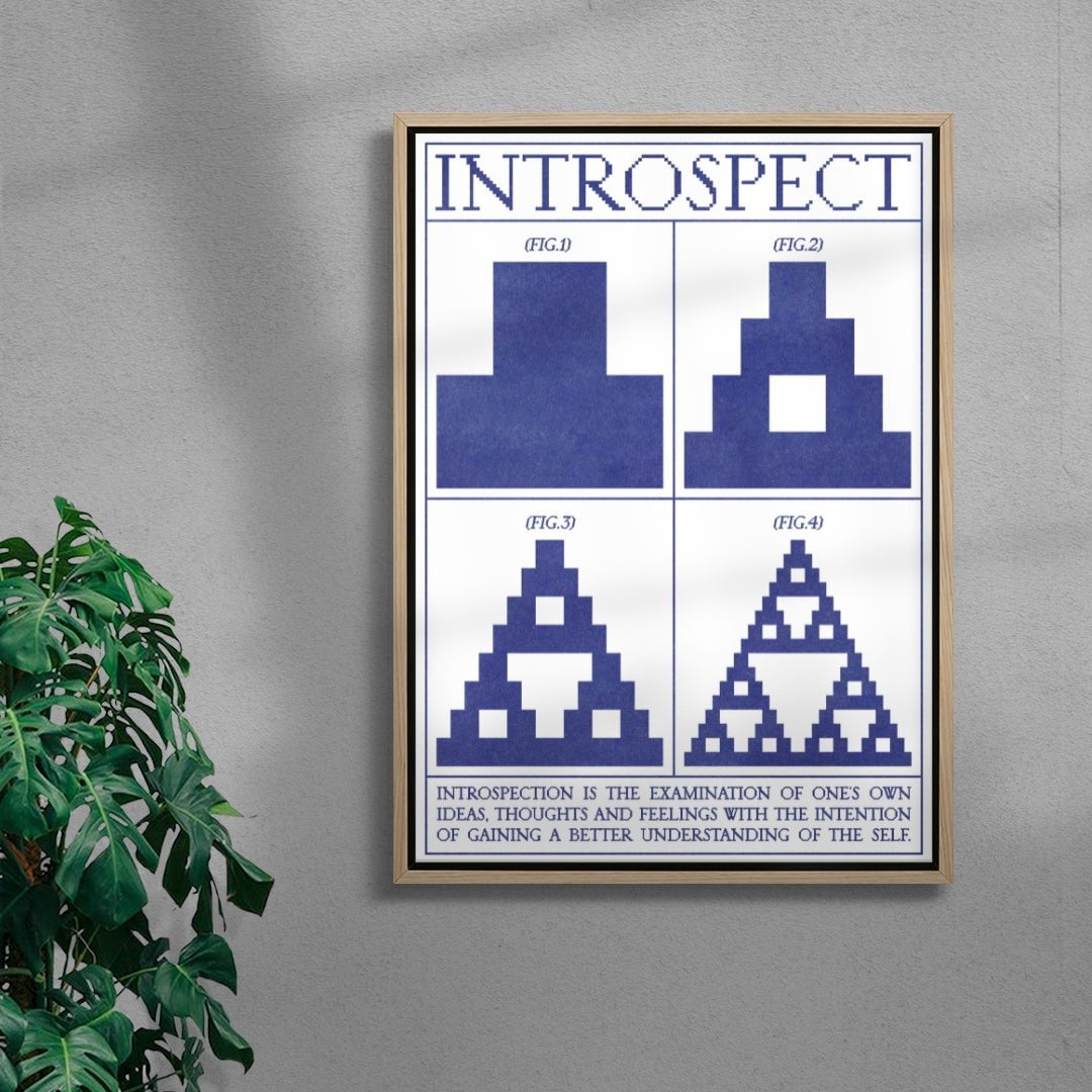 Introspect contemporary wall art print by Utsav Verma - sold by DROOL