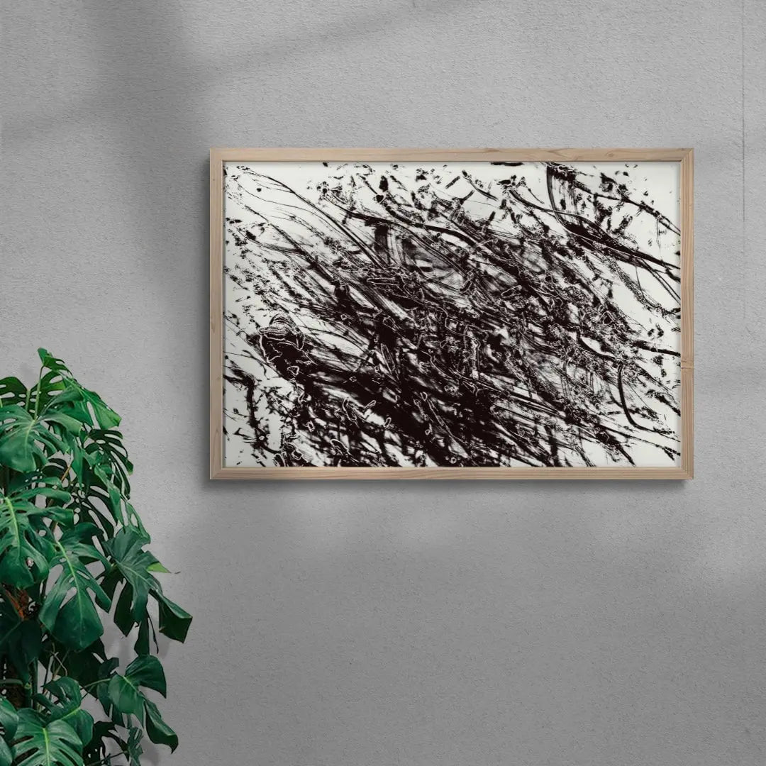 Ink Cascade contemporary wall art print by Omar Belattar - sold by DROOL