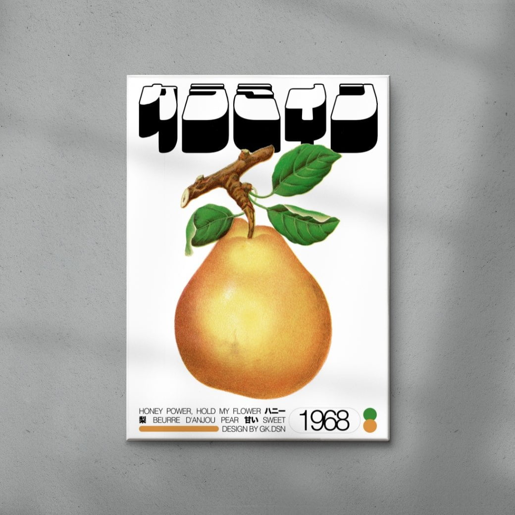 Honey Pear contemporary wall art print by George Kempster - sold by DROOL