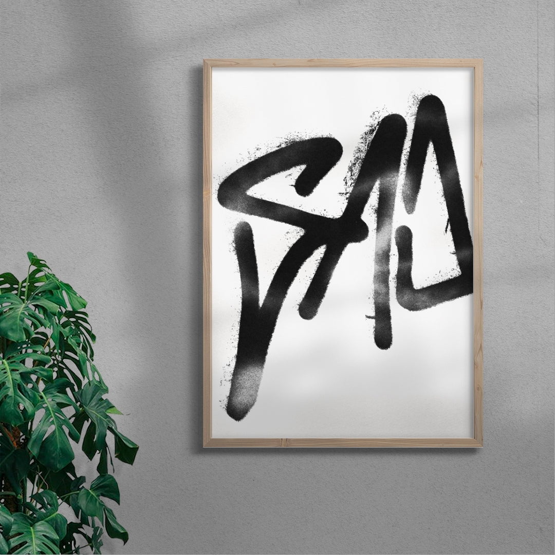 SAD contemporary wall art print by Sven Silk - sold by DROOL