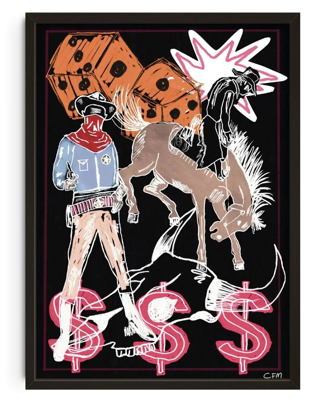 The Gambler contemporary wall art print by Caitlin Flood-Molyneux - sold by DROOL