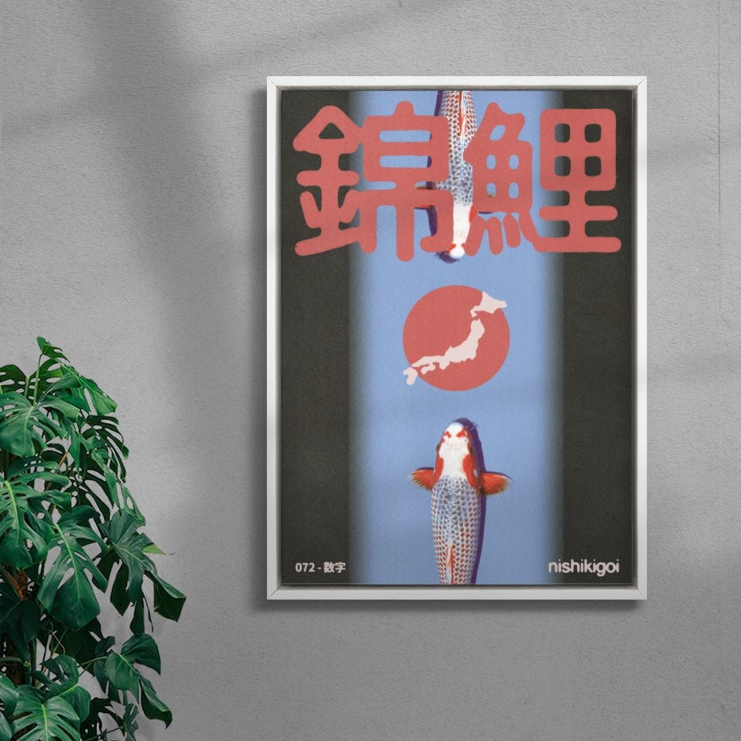 Nishikigoi contemporary wall art print by Othman Zougam - sold by DROOL