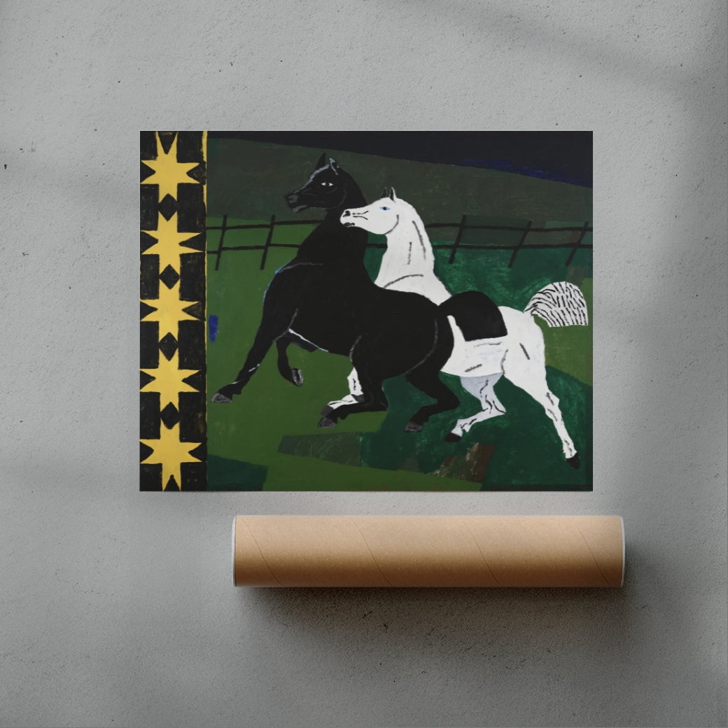 Ponies contemporary wall art print by Colby Edwards - sold by DROOL