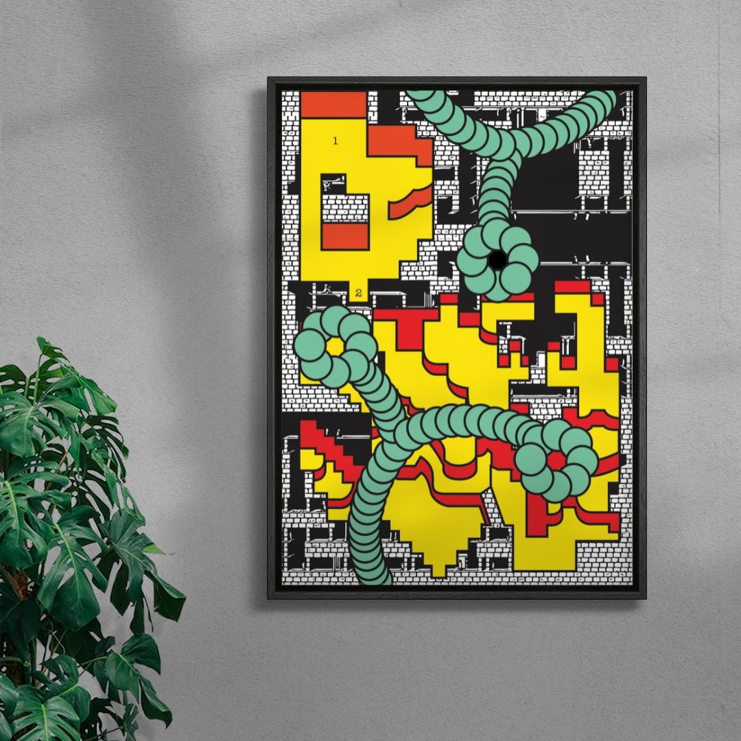 Structures & Bricks contemporary wall art print by Naia Escribano - sold by DROOL