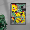 Structures & Bricks contemporary wall art print by Naia Escribano - sold by DROOL