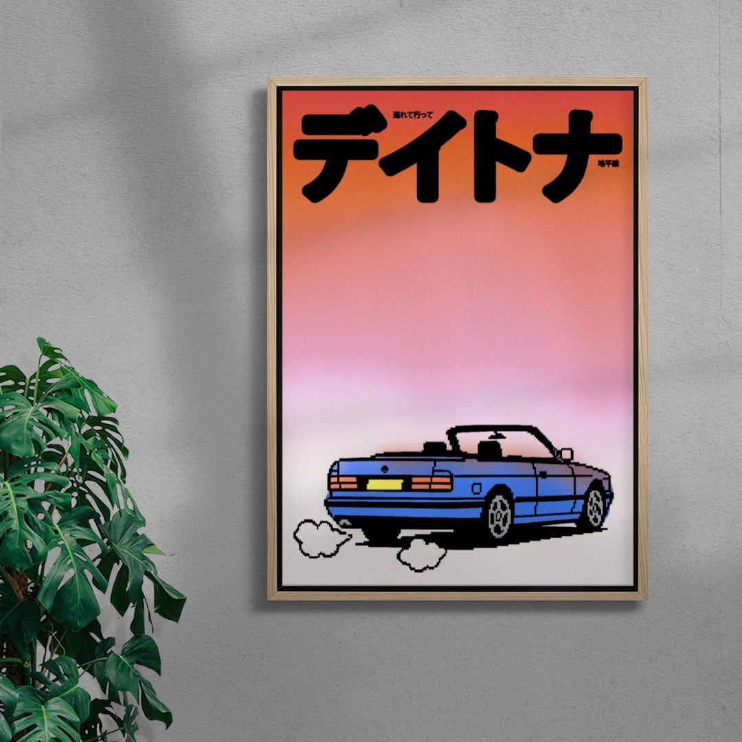 Ridge Racer Revolution (Dusk) contemporary wall art print by Will Da Costa - sold by DROOL