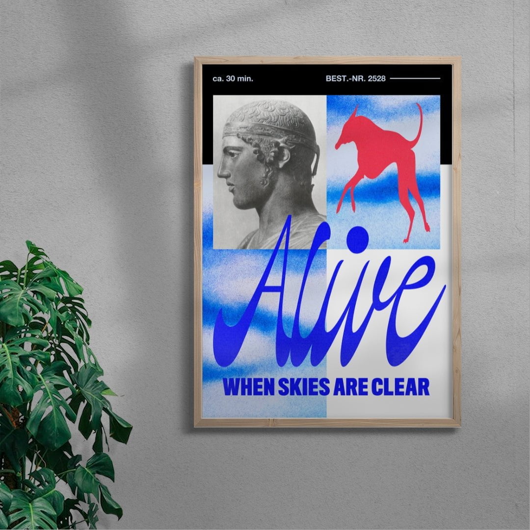 Alive contemporary wall art print by Morgan Hislop - sold by DROOL