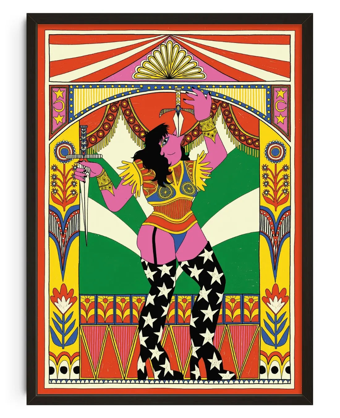 Circus contemporary art print by Petrouchkaka - sold by DROOL