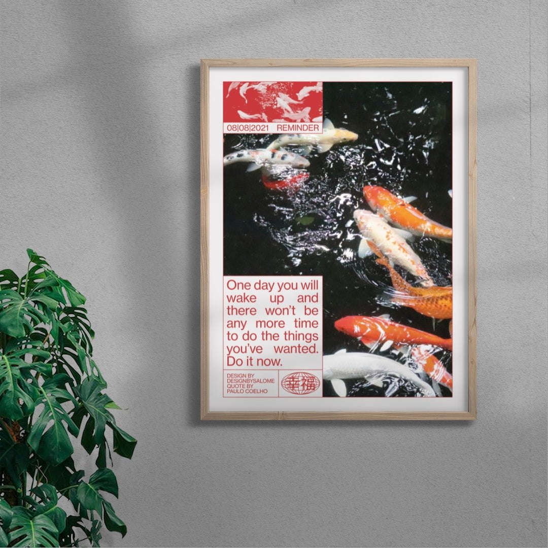 Do it now contemporary wall art print by Salome Frenzel - sold by DROOL
