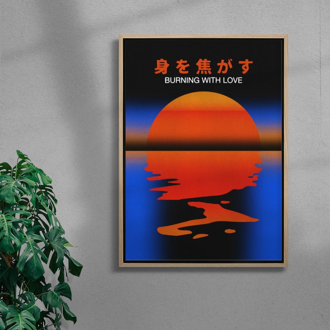 Burning With Love contemporary wall art print by Othman Zougam - sold by DROOL
