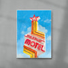 Stardust Motel contemporary wall art print by Laurie Campbell - sold by DROOL
