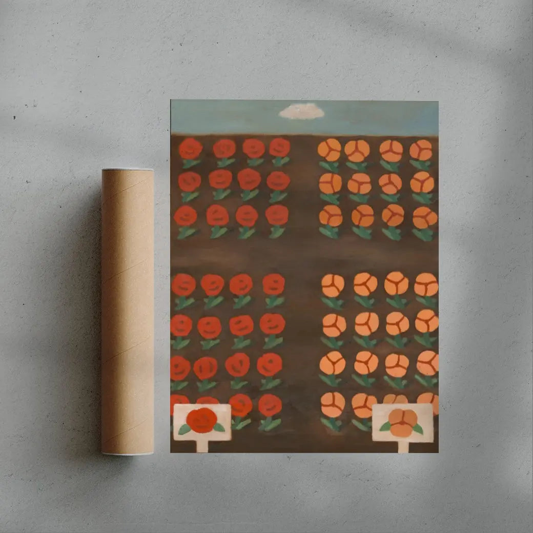 A cross/the flower field