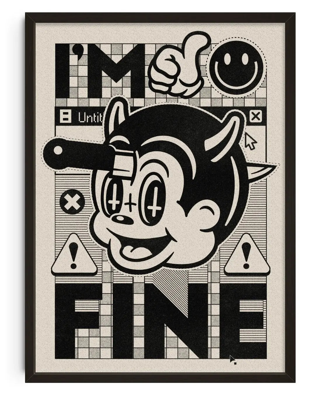 I'm Fine contemporary wall art print by Laserblazt - sold by DROOL