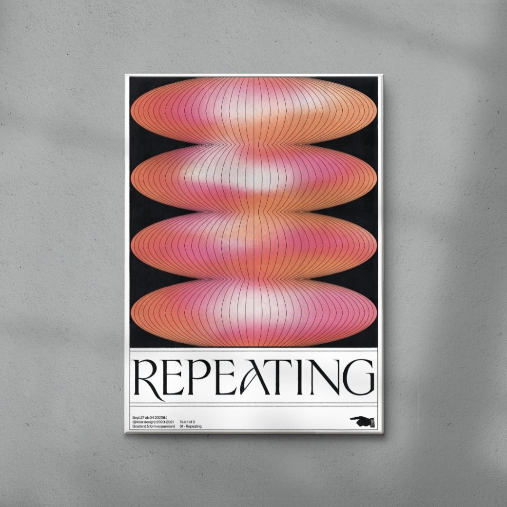 Repeating contemporary wall art print by Alexander Khabbazi - sold by DROOL