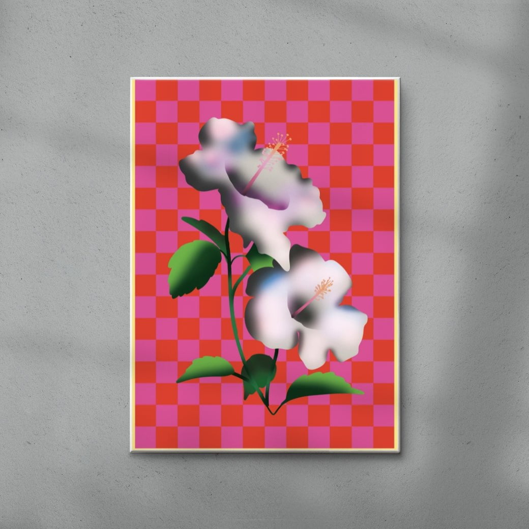 Japanese Flowers (1) contemporary wall art print by Will Da Costa - sold by DROOL
