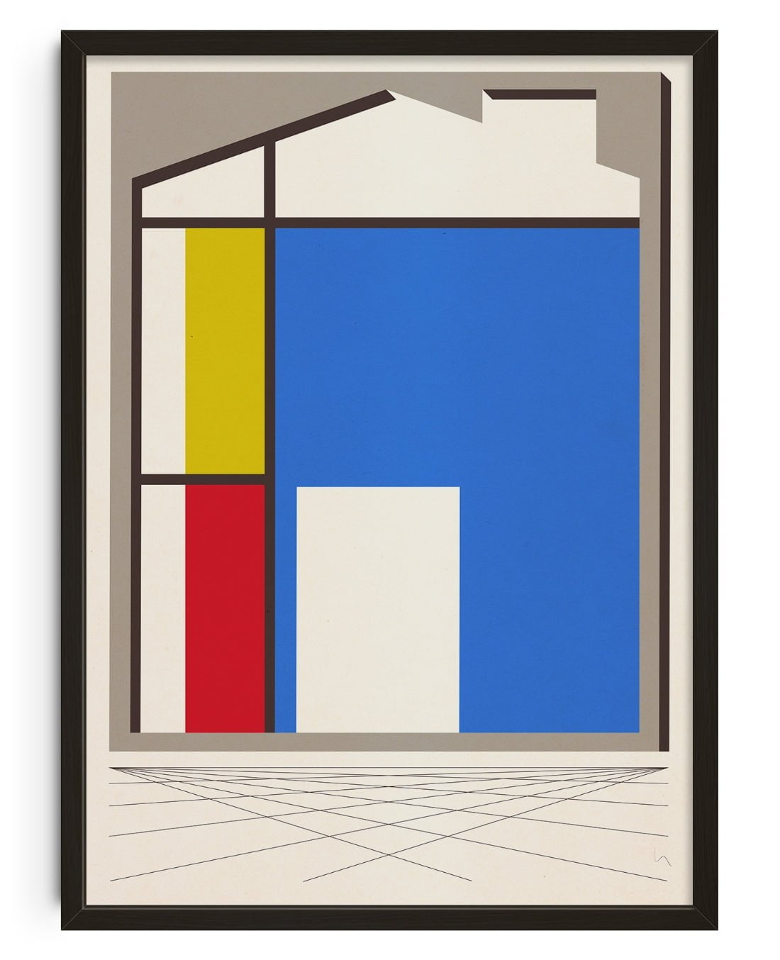 De Stijl Here contemporary wall art print by Edan Strachan - sold by DROOL