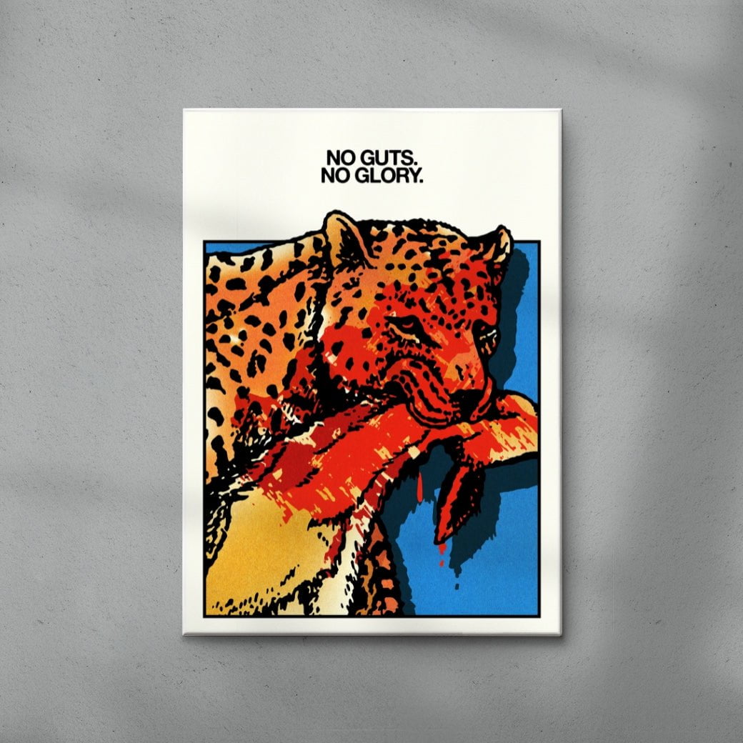 No Guts. No Glory. contemporary wall art print by Othman Zougam - sold by DROOL