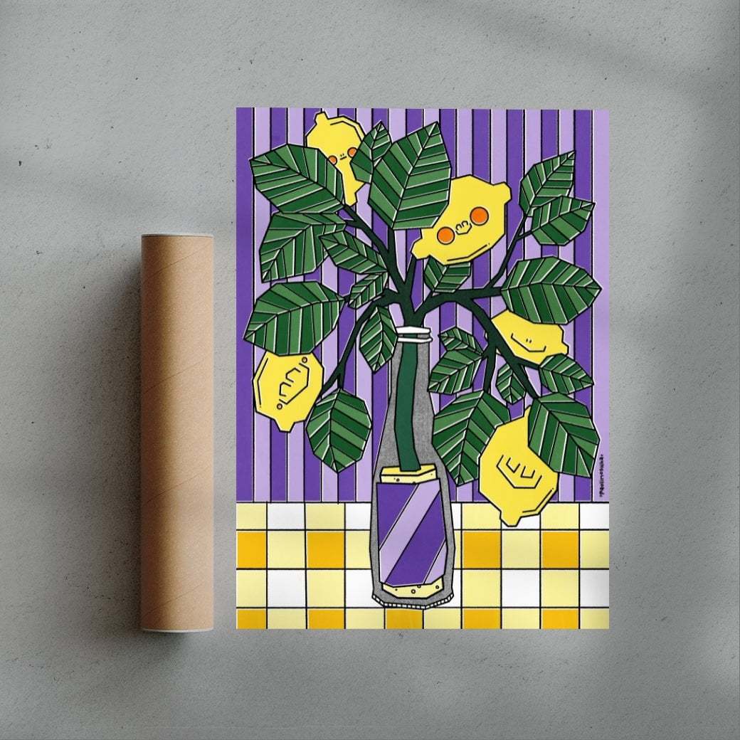 Limonade contemporary wall art print by Paolinoshka - sold by DROOL