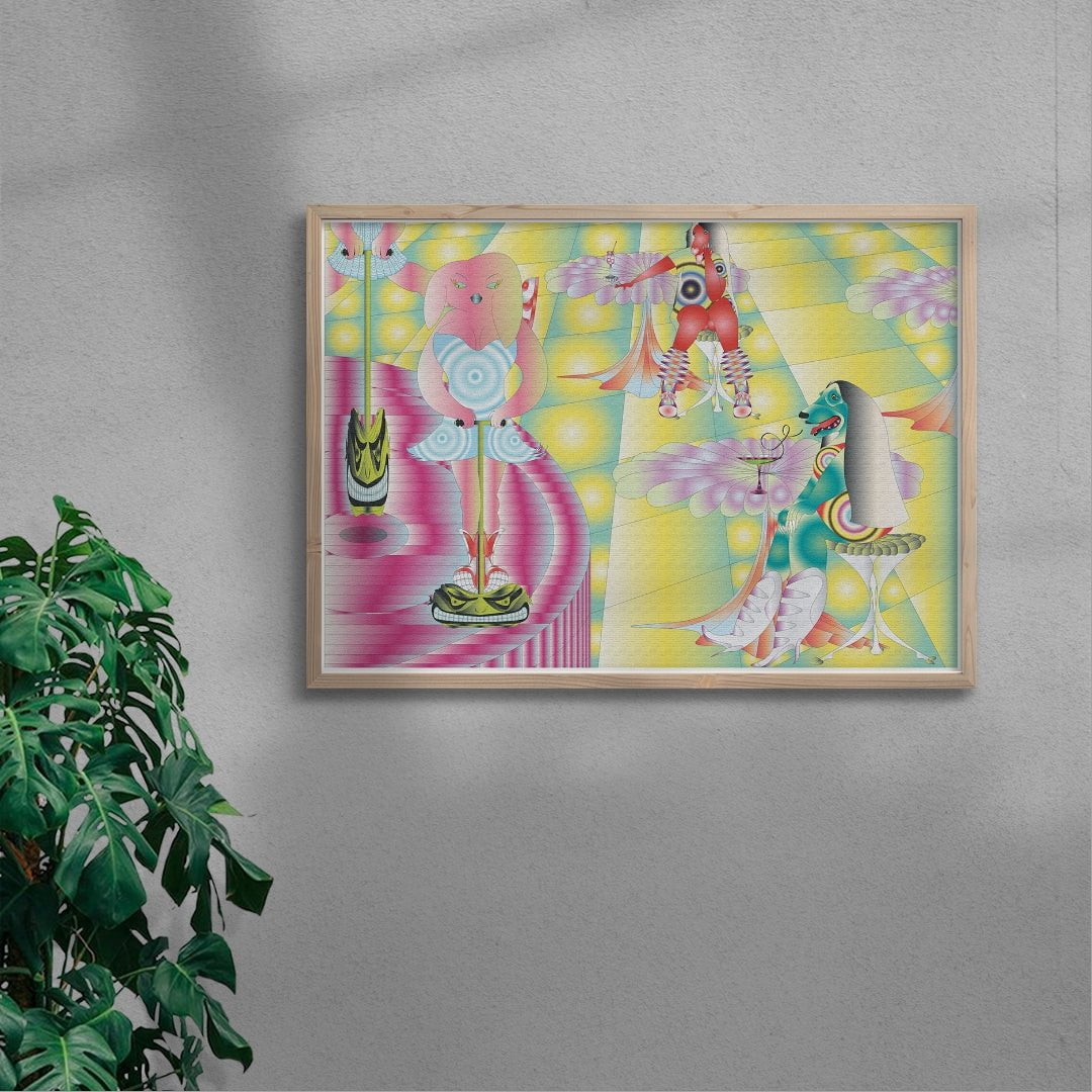 Dogpogo contemporary wall art print by Firpal Jawanda - sold by DROOL