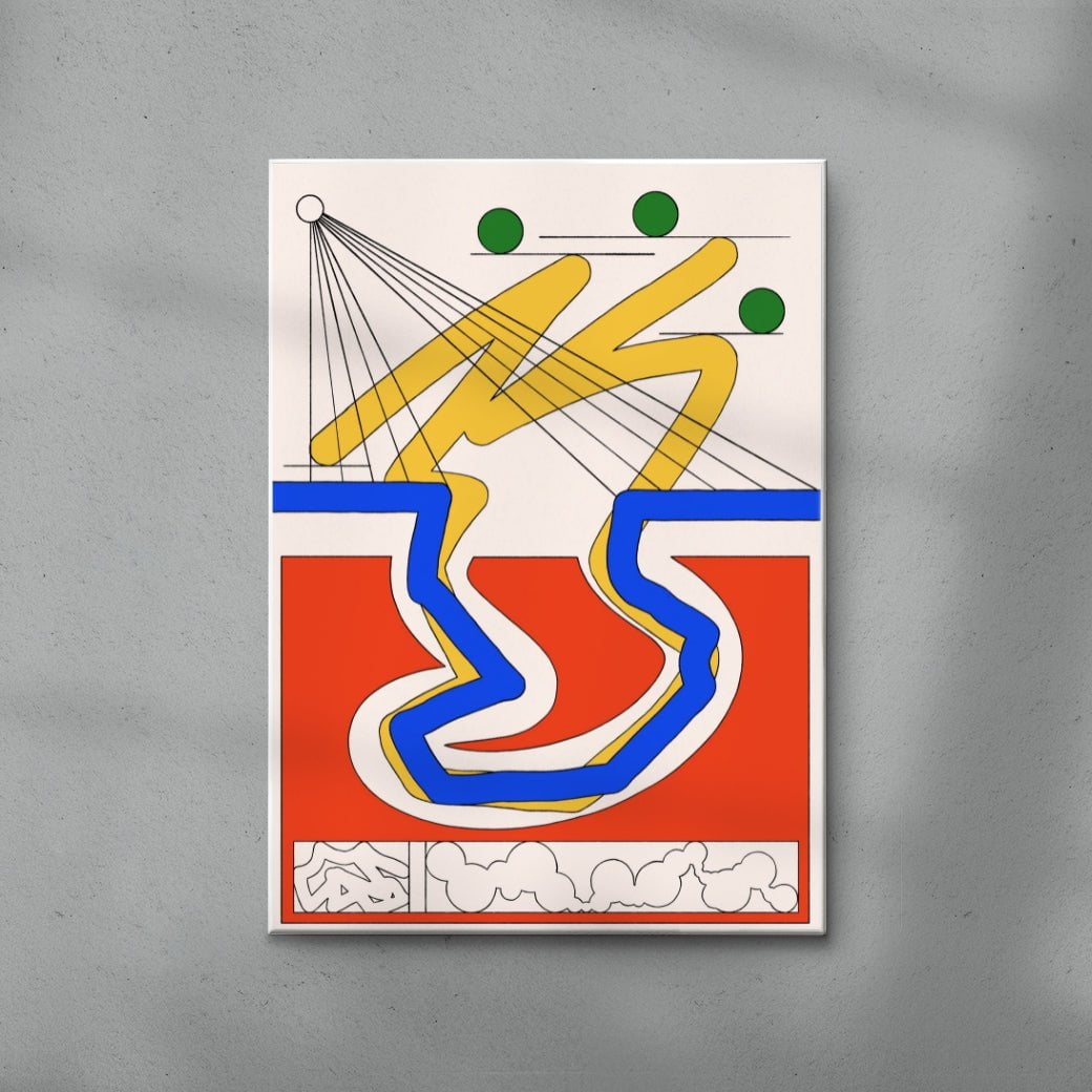 Path contemporary wall art print by Tristan Huschke - sold by DROOL
