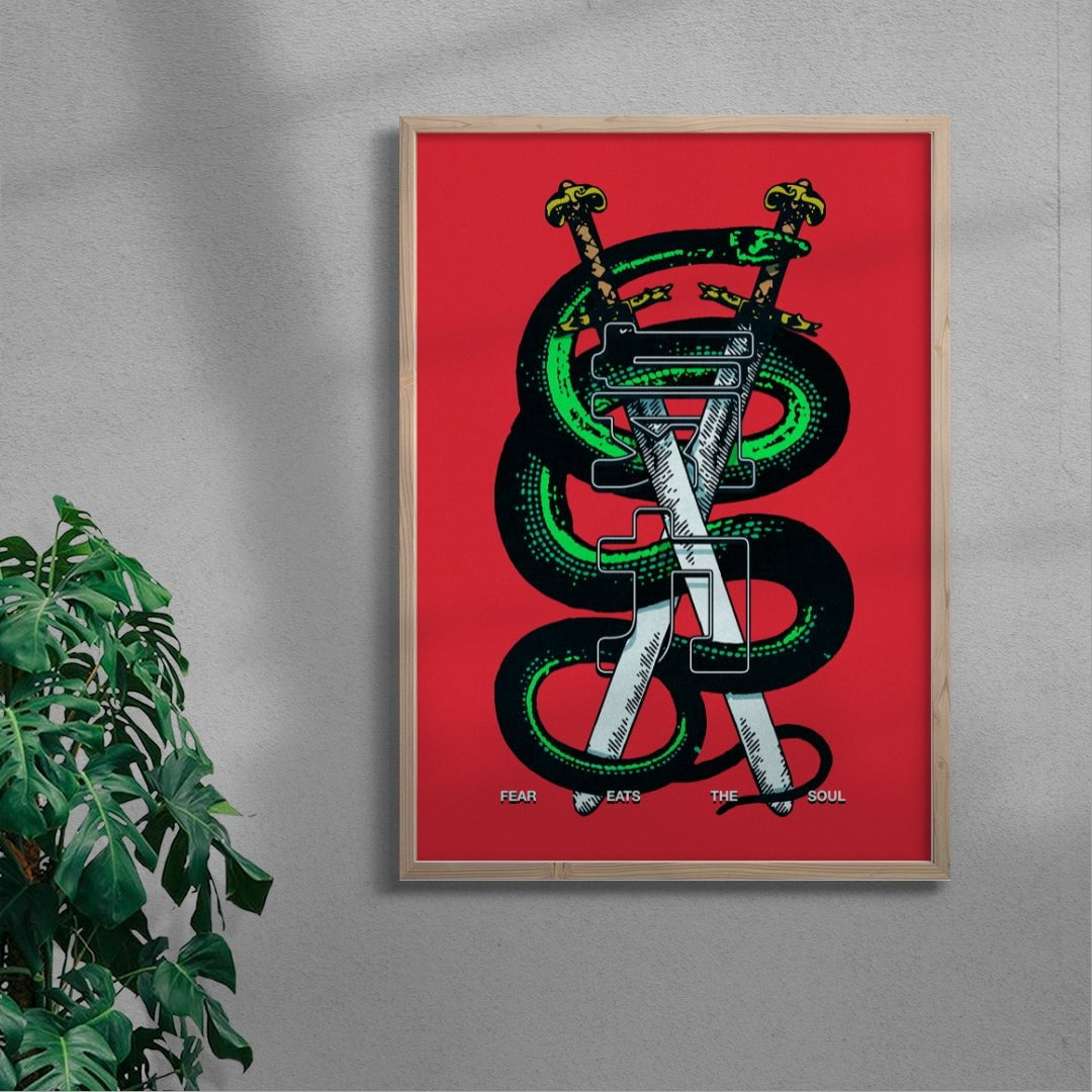 Fear Eats the Soul contemporary wall art print by Othman Zougam - sold by DROOL