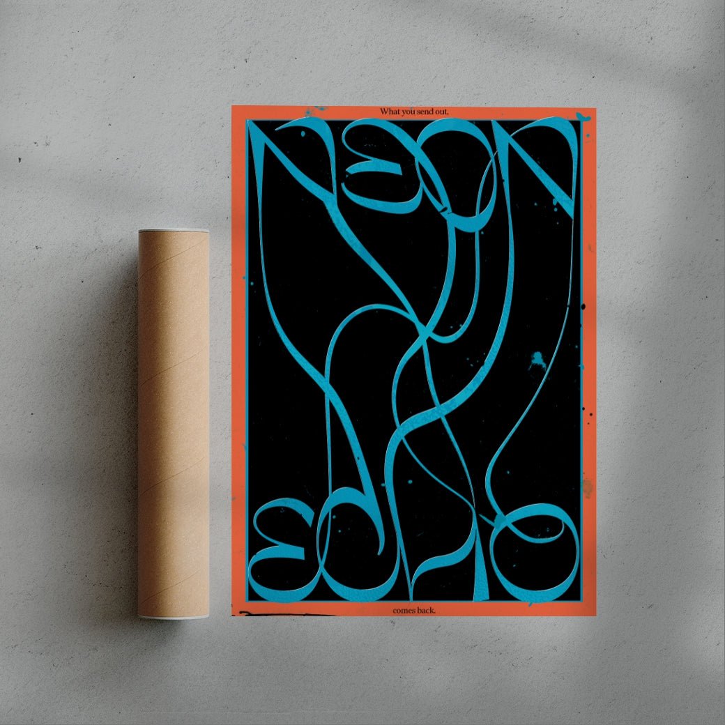 Neon Echo contemporary wall art print by Ciara Wade - sold by DROOL