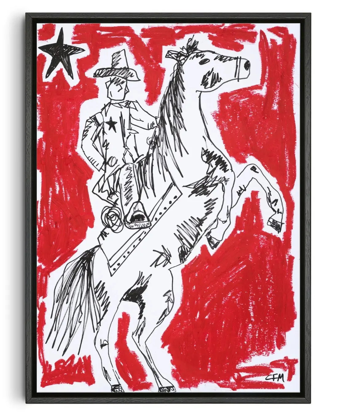 Halt contemporary wall art print by Caitlin Flood-Molyneux - sold by DROOL