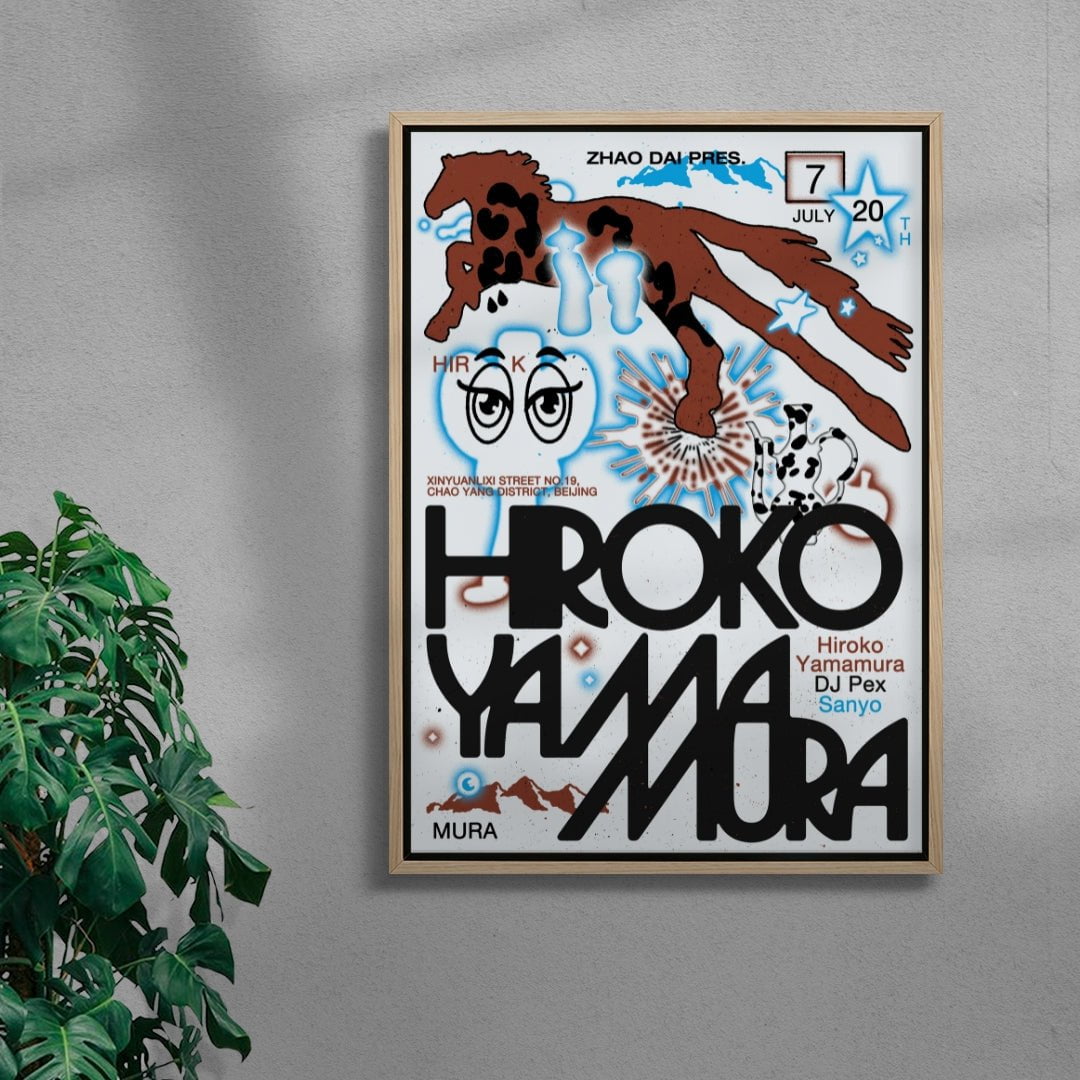 Zhao Dai Pres. Hiroko Yamamura contemporary wall art print by MENSLIES - sold by DROOL