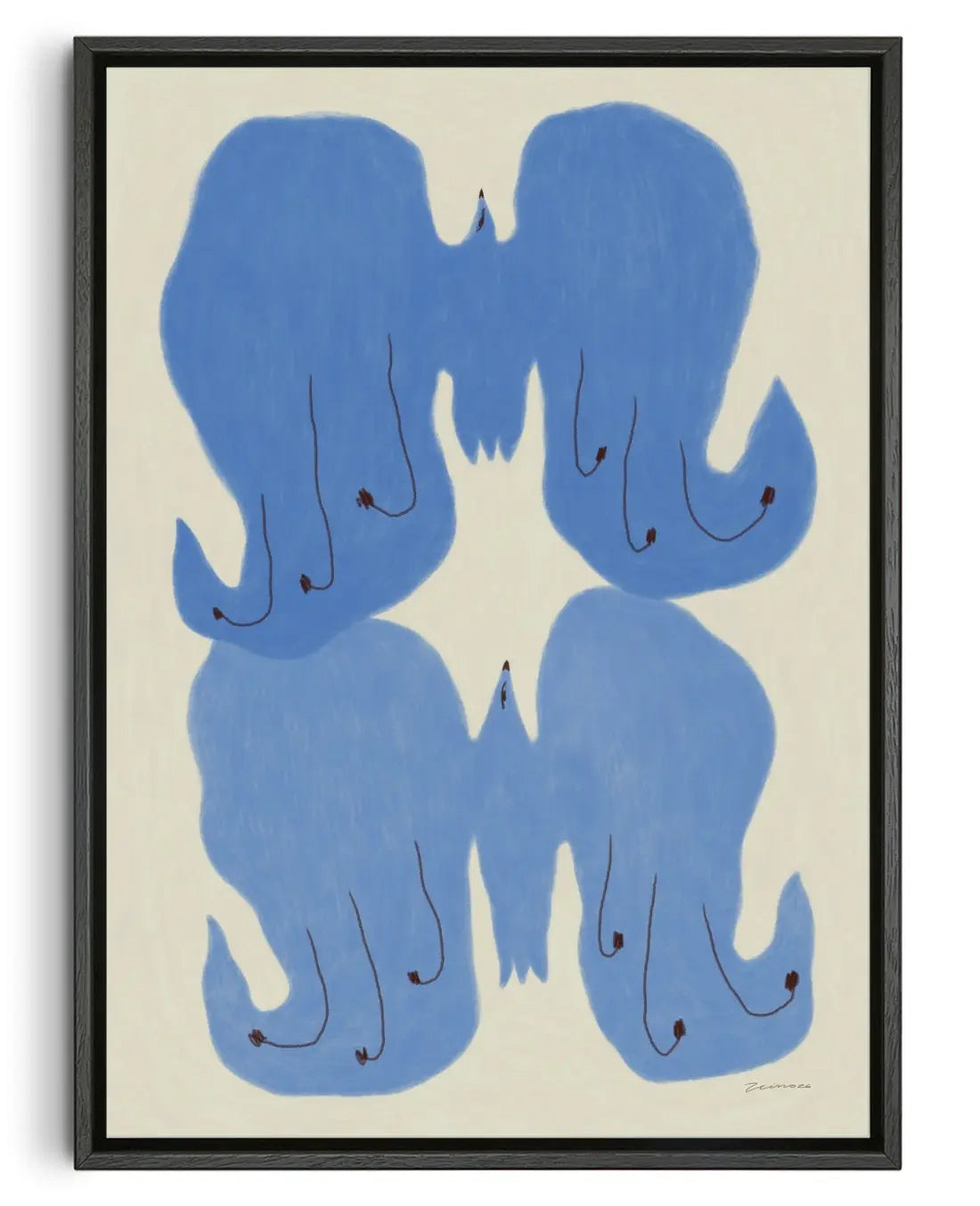 HAVE YOU SEEN HAPPINESS HERE? contemporary canvas print by Olivia Leino - sold by DROOL