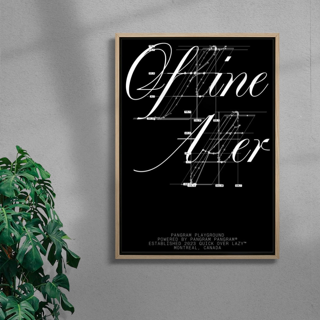 Offline contemporary wall art print by Pangram Pangram Foundry - sold by DROOL