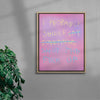 I probably should contemporary wall art print by Peter-Maximilian Ronsdorf - sold by DROOL