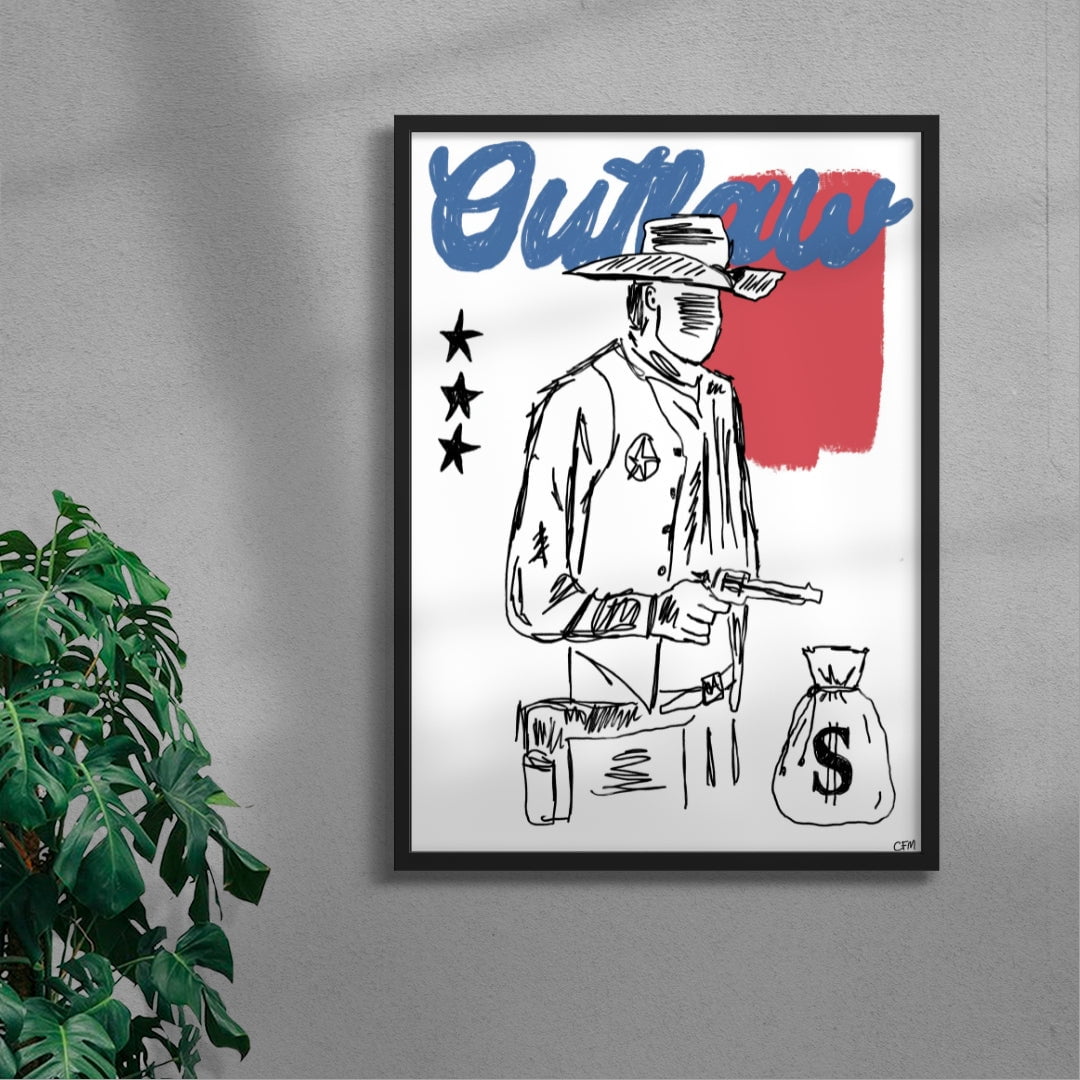 Hold Up contemporary wall art print by Caitlin Flood-Molyneux - sold by DROOL