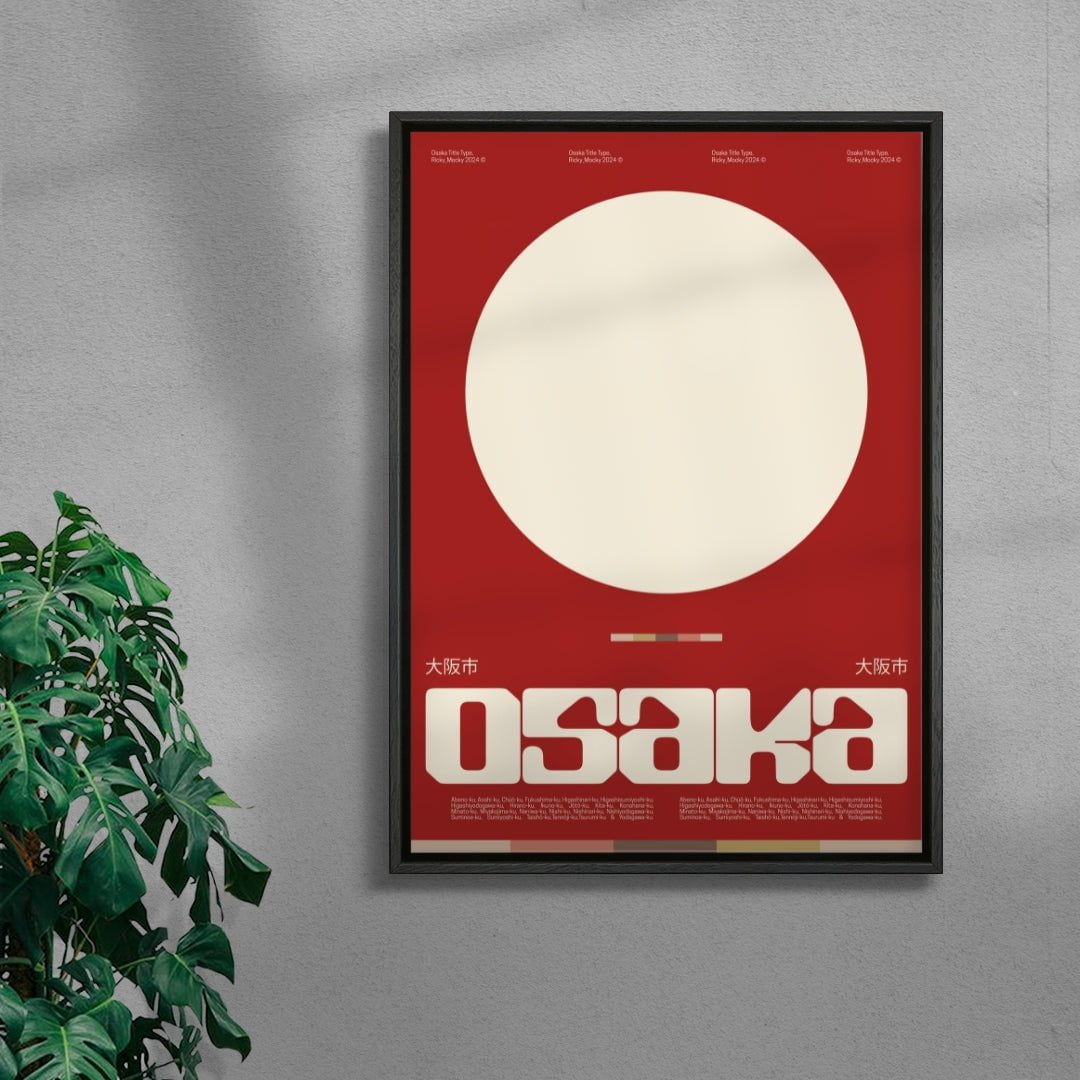 Osaka contemporary wall art print by Ricky Mocky - sold by DROOL