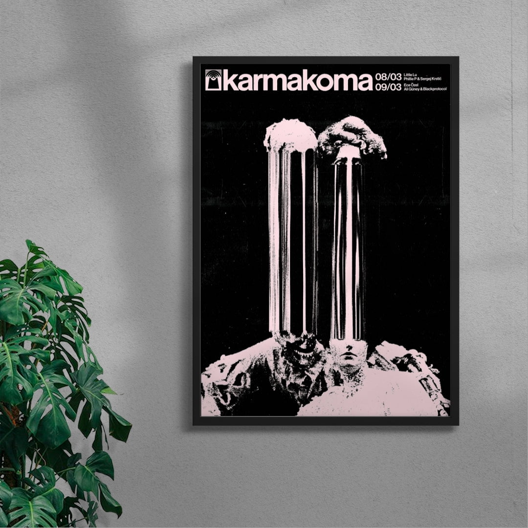 Karmakoma LU/ECE contemporary wall art print by Floating Bstrd - sold by DROOL