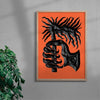 The Old Red Fire contemporary wall art print by Célestin Krier - sold by DROOL