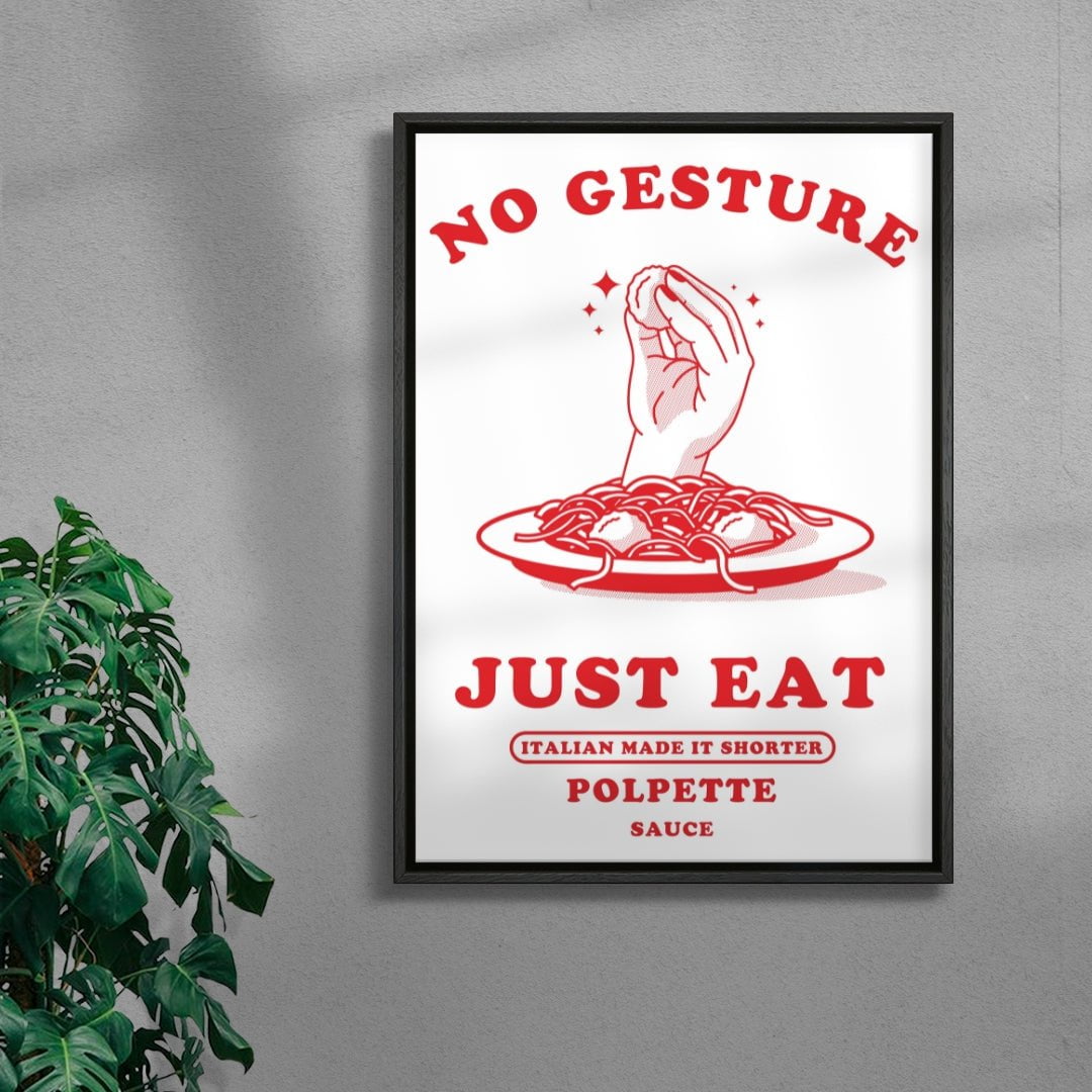 Polpette contemporary wall art print by Alessio Trudu - sold by DROOL