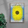 Sunflower contemporary wall art print by John Schulisch - sold by DROOL
