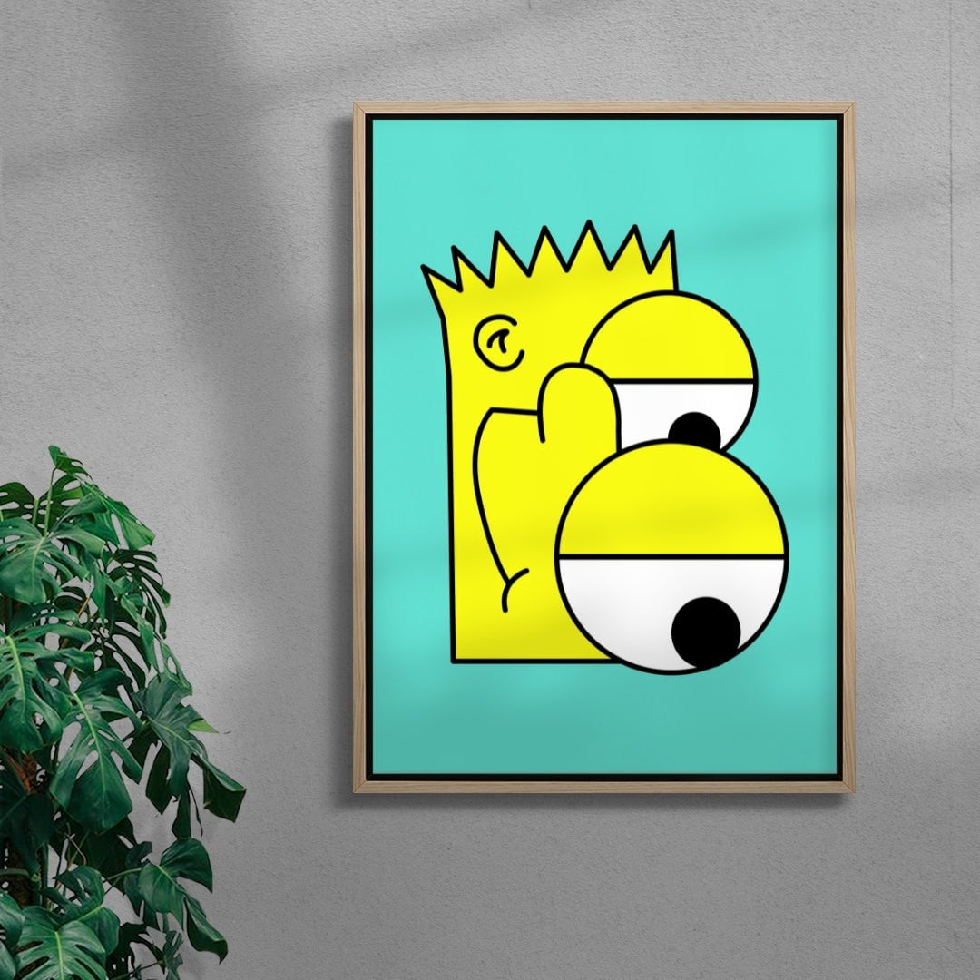 Picasso Bart contemporary wall art print by Ignorance1 - sold by DROOL