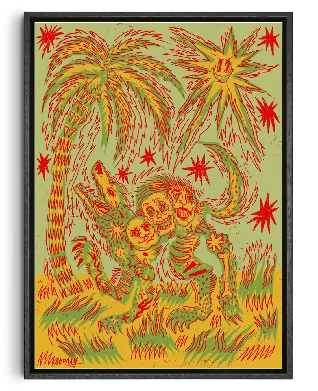 Blazing Hot contemporary wall art print by Kwonny - sold by DROOL