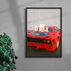 Ferrari F40 x In N Out contemporary wall art print by Chazzydawg - sold by DROOL