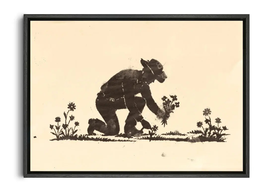 Cowboy Flowers contemporary canvas print by Jordan Schiffer - sold by DROOL