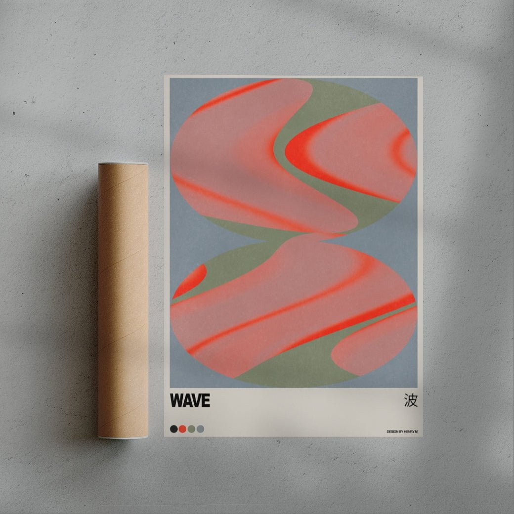 Wave contemporary wall art print by Henry M. - sold by DROOL